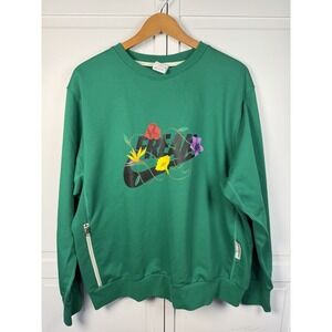 Nike Mens Giannis Standard Issue Graphic Basketball Crew Sweatshirt Green Large